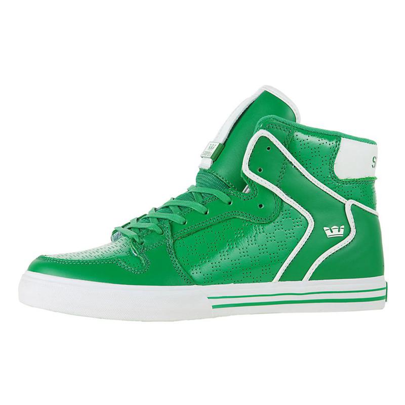 Buty Supra VAIDER - Sneakersy Wysokie Damskie - Zielone (KYSF-32549)